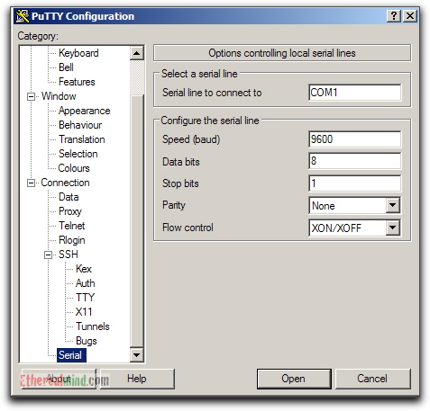 Serial Console Screen